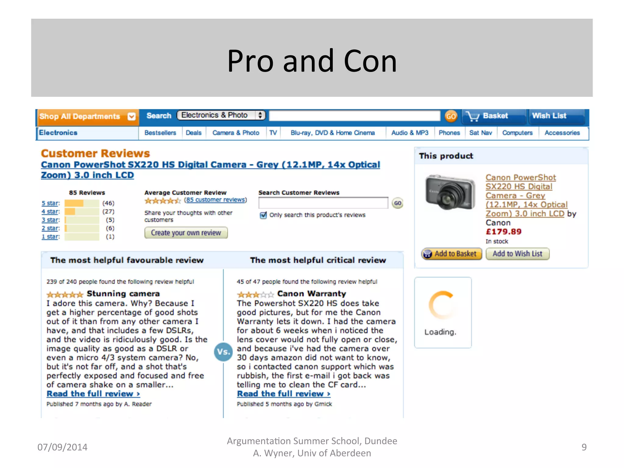 Pro 
and 
Con 
Argumenta.on 
Summer 
School, 
Dundee 
07/09/2014 
A. 
Wyner, 
Univ 
of 
Aberdeen 
9 
 