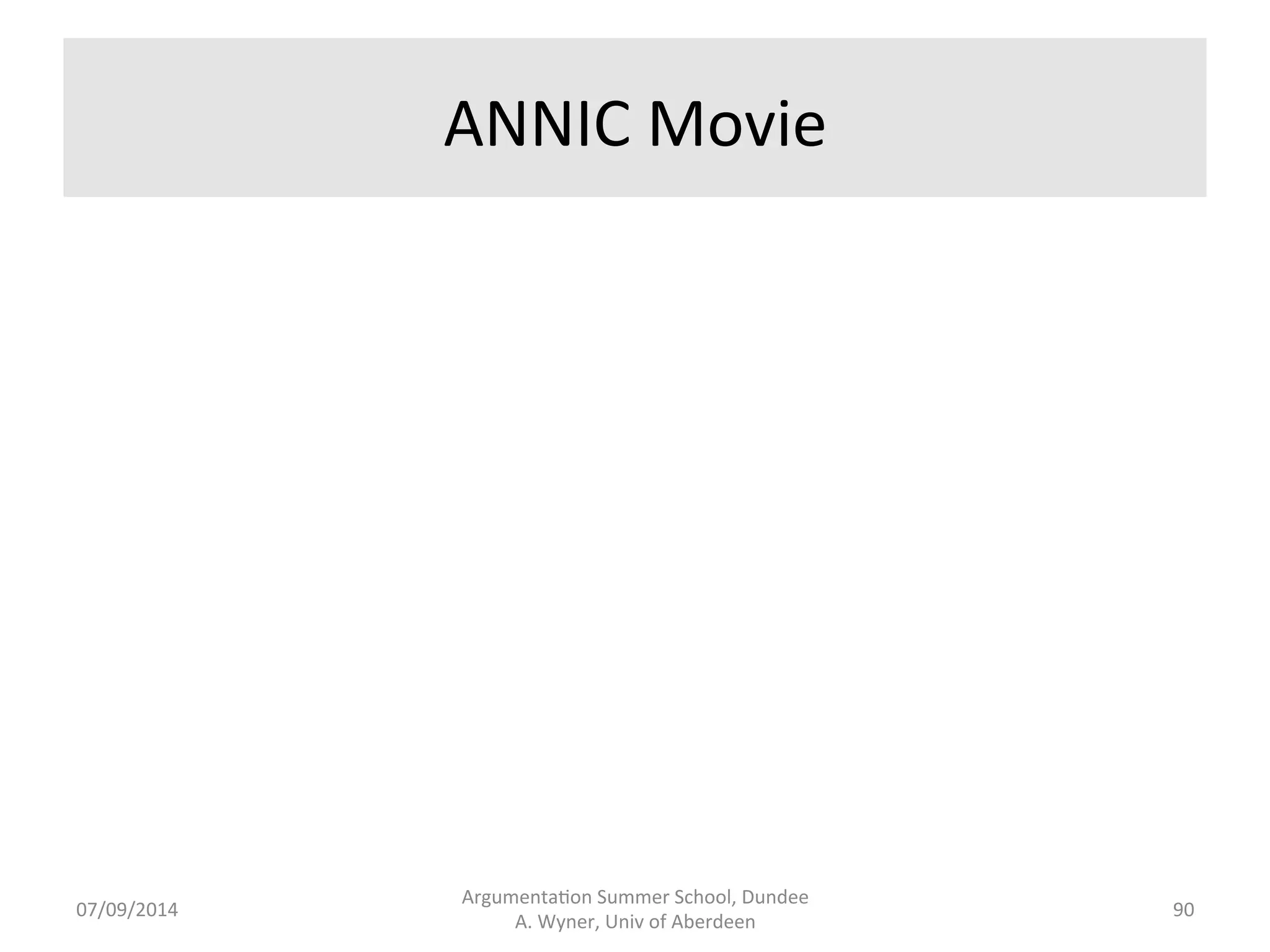 Argumenta.on 
Summer 
School, 
Dundee 
07/09/2014 
A. 
Wyner, 
Univ 
of 
Aberdeen 
89 
 