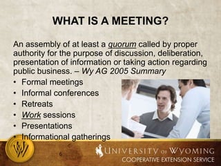 Discussion Quorum Example Wyoming Open Meetings Law | PPTX
