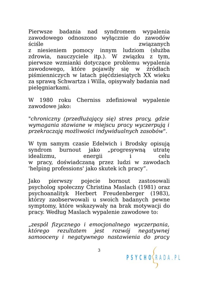 Aneta Stynska - Wypalenie Zawodowe | PDF