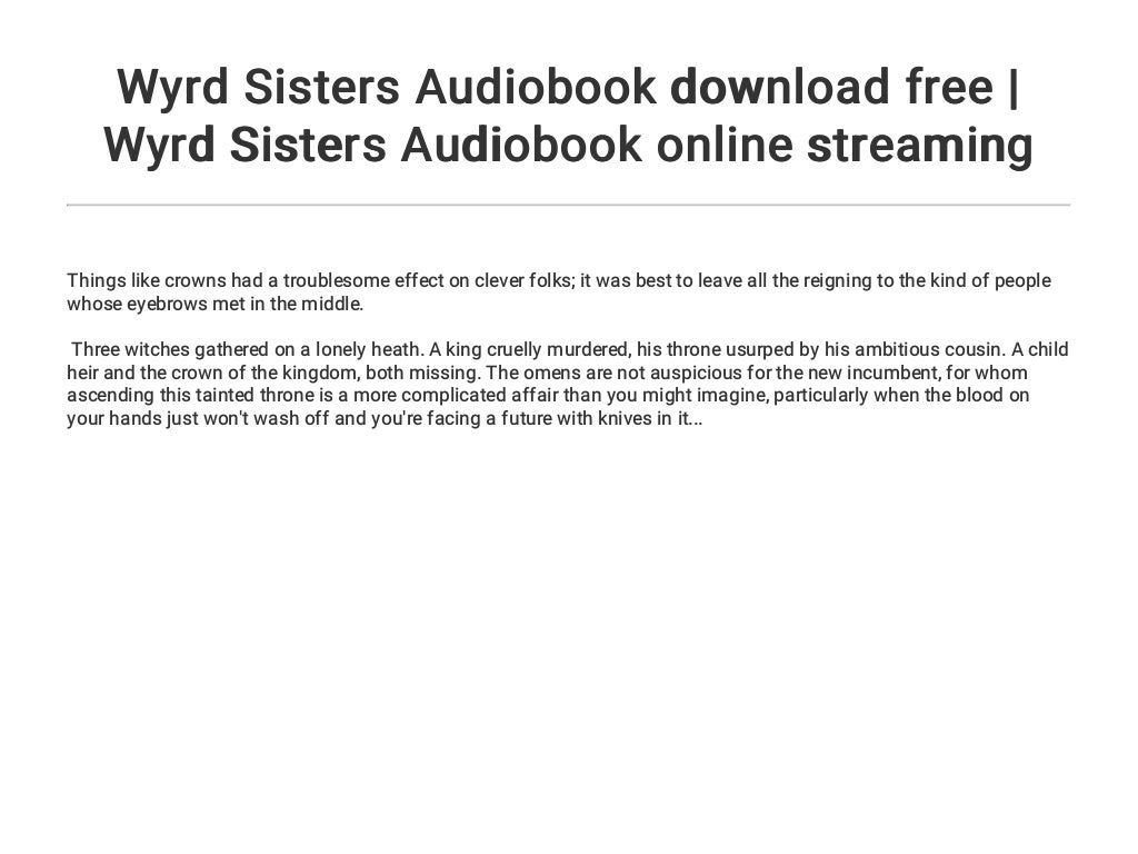 download wyrd sisters audiobook download wyrd sisters audiobook
