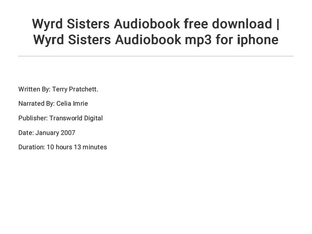 download wyrd sisters audiobook download wyrd sisters audiobook