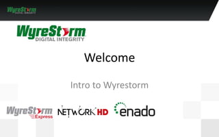 Welcome
Intro to Wyrestorm
 