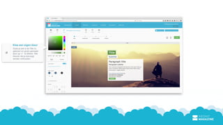 Kies een eigen kleur
Zoals je ziet is de Title nu
gekozen en groen gemaakt
door op “+” te klikken. Alle
kleuren die je toevoegt,
worden onthouden.
 