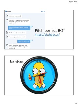 10/06/2017
12
http://jonathan2hart76.wikidot.com/
Pitch perfect BOT
https://pitchbot.vc/
Szanuj czas
 