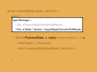 and closedState () =
async {
let! msg = inbox.Receive()
match msg with
| Get(reply) ->
reply.Reply <| Failure(WorkerStoppe...