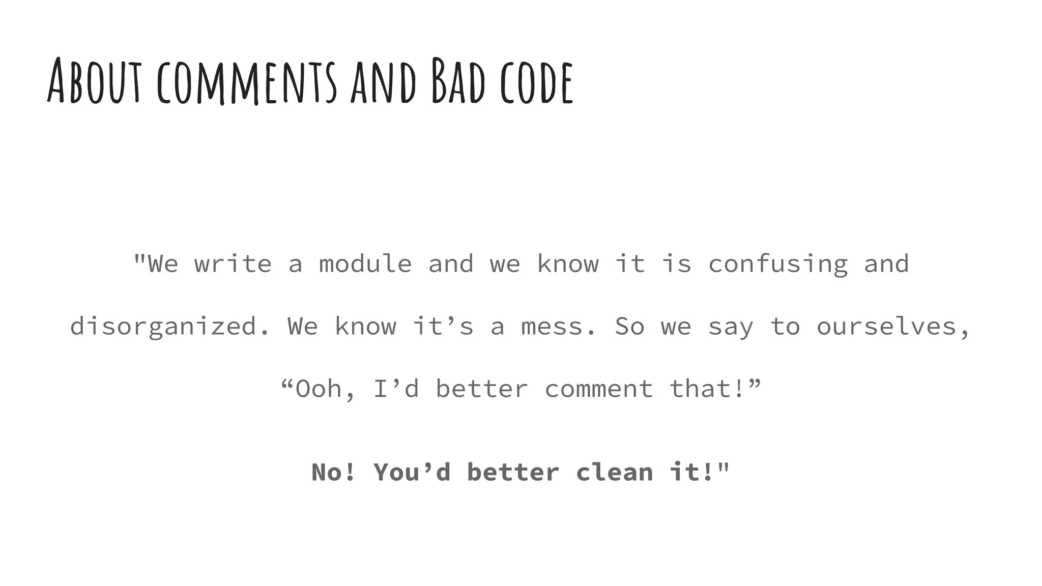 Clean code quotes - Citações e provocações | PPTX, image size:2048x1152