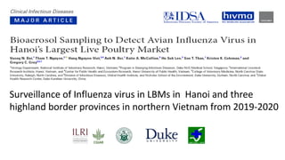 One Health research at ILRI to address neglected tropical diseases, zoonoses and emerging infectious diseases in Southeast Asia