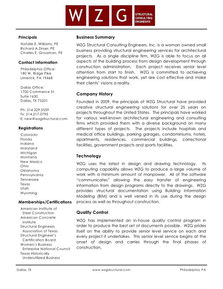 Wzg Structural Consulting Engineers Inc