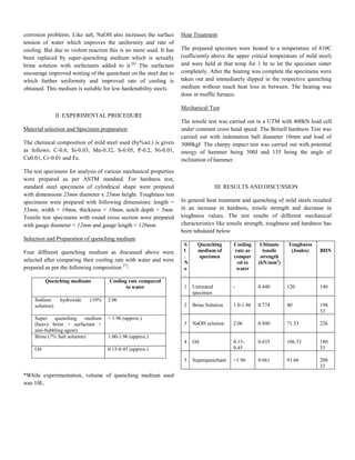 Analysis of mechanical properties of heat treated mild steel | PDF