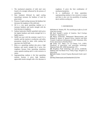 Analysis of mechanical properties of heat treated mild steel | PDF