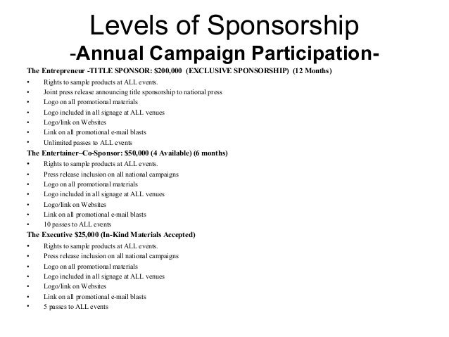 Sponsorship Package from the FIRM Music Fest