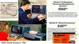 Radio Shack brochure, 1981
 