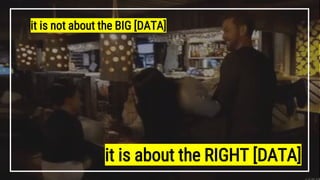 it is not about the BIG [DATA]
it is about the RIGHT [DATA]
 