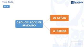 Art. 50
O POLICIAL PODE SER
REMOVIDO
DE OFÍCIO
A PEDIDO
 