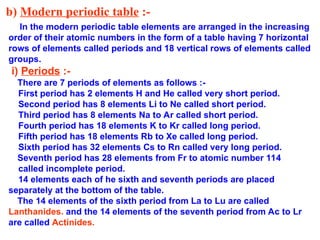 Comprehensive Guide to Periodic Classification of Elements for Class 10 ...