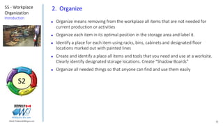 5 s workplace organization | PPTX