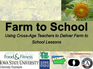 Farm to SchoolUsing Cross-Age Teachers to Deliver Farm to School Lessons The Pepperfield Project 