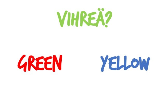 X breikki: Värit englanniksi