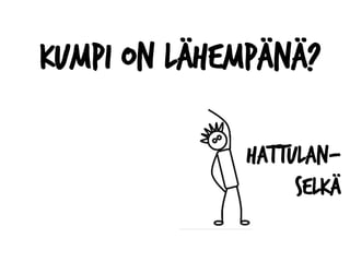 Kumpi on lähempänä?
Hattulan-
selkä
 