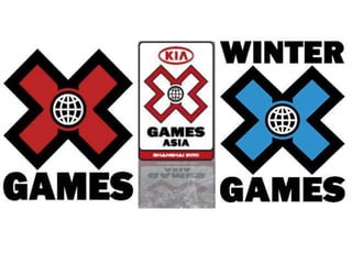 X-Games
The X-Games is an annual sports competition,
controlled by the ESPN(Entertainment and
Sports Programming Network),...