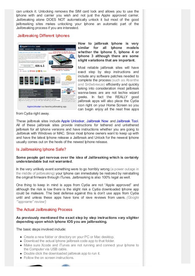 X How To X How To Jailbreak An Iphone