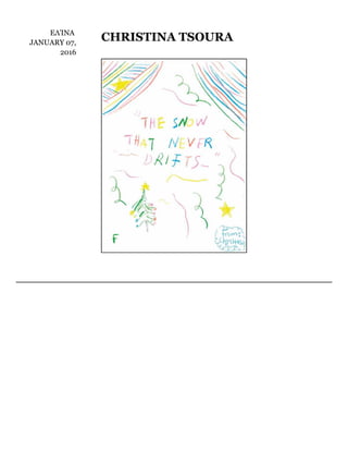 ΕΛΊΝΑ	
JANUARY	07,
2016
CHRISTINA	TSOURA
 