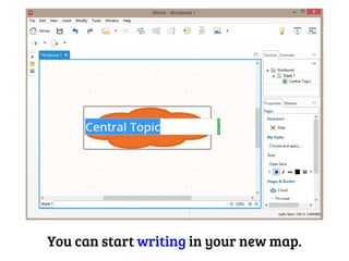 You can start writing in your new map.