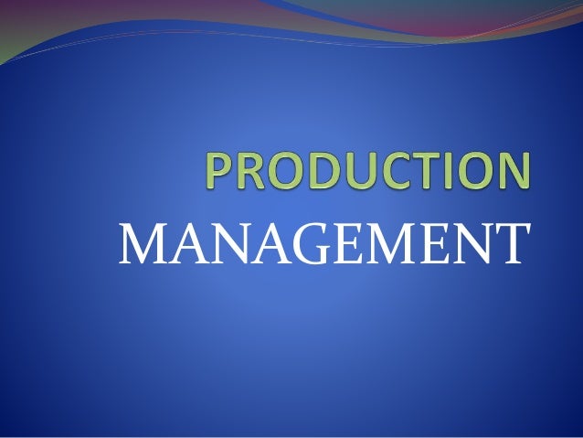 production management production management