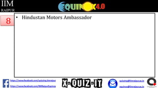 8

• Hindustan Motors Ambassador

 