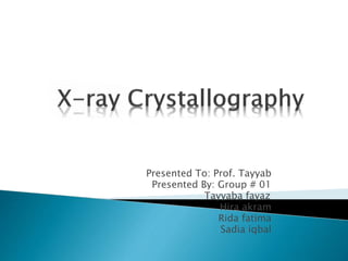 Presented To: Prof. Tayyab
Presented By: Group # 01
Tayyaba fayaz
Hira akram
Rida fatima
Sadia iqbal
 