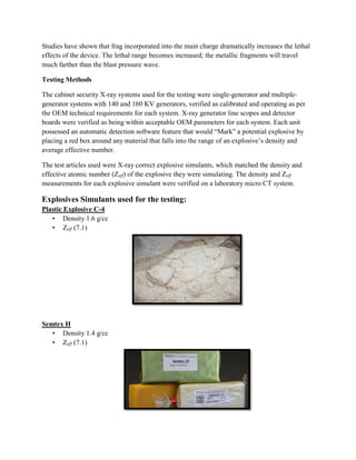X ray auto detection of explosives with fragmentation | PDF