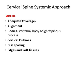 Cd Spine Example X ray c-spine | PPTX