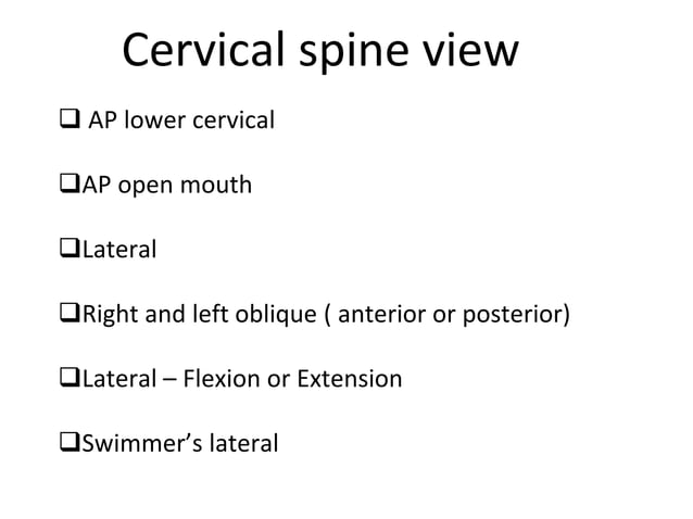 Cd Spine Example X ray c-spine | PPTX