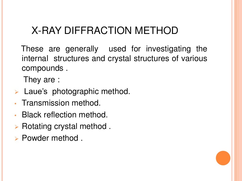 X ray crystallography. presentation