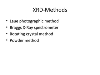 X ray diffraction