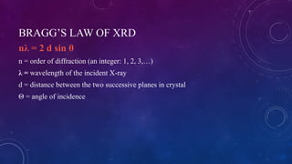 X - ray Diffraction.pptx gthh ghyffh utrgu yuy | PPTX