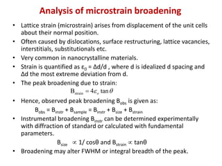 Microstrain Unit X ray diffraction. Materials characterization .pptx