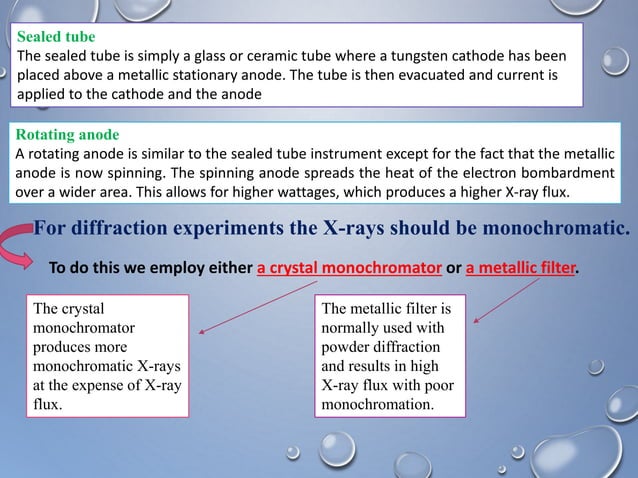 X ray diffraction(xrd) principle and use | PPTX