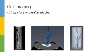  CT scan for the core after acidizing
Our Imaging
 