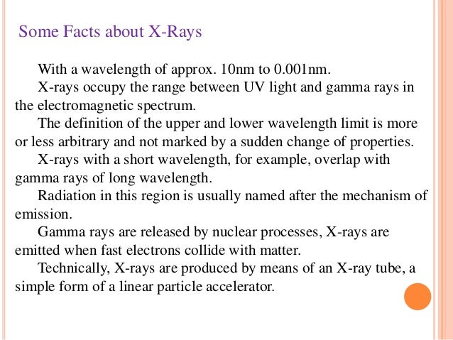 electromagnetic radiation 6 of properties X PPT of Ray