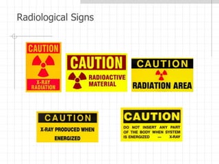 Radiological Signs
 