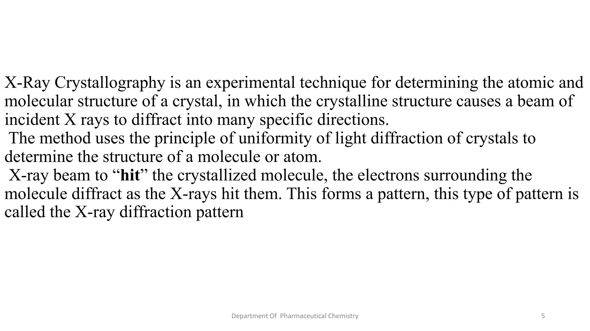 X rays crystallography | PPTX | Chemistry | Science