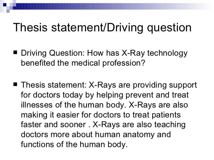 Radiologic technology thesis sample