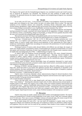 Histopathological Correlation of Lymph Nodes Imprints | PDF