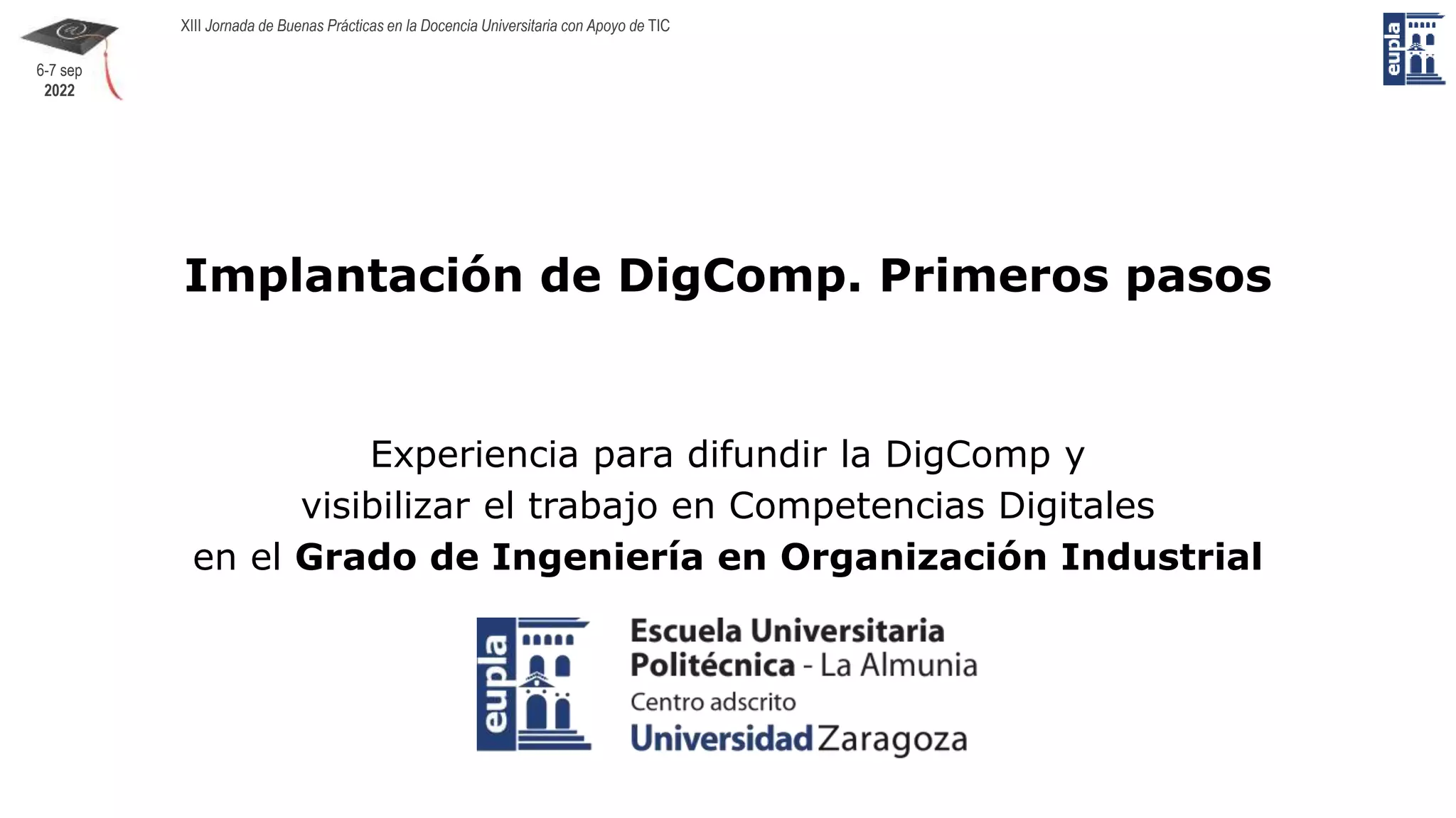 Implantación de DigComp. Primeros pasos | PPT