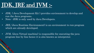 Android course session 1 ( intoduction to java ) | PPT