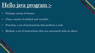 Android course session 1 ( intoduction to java ) | PPT