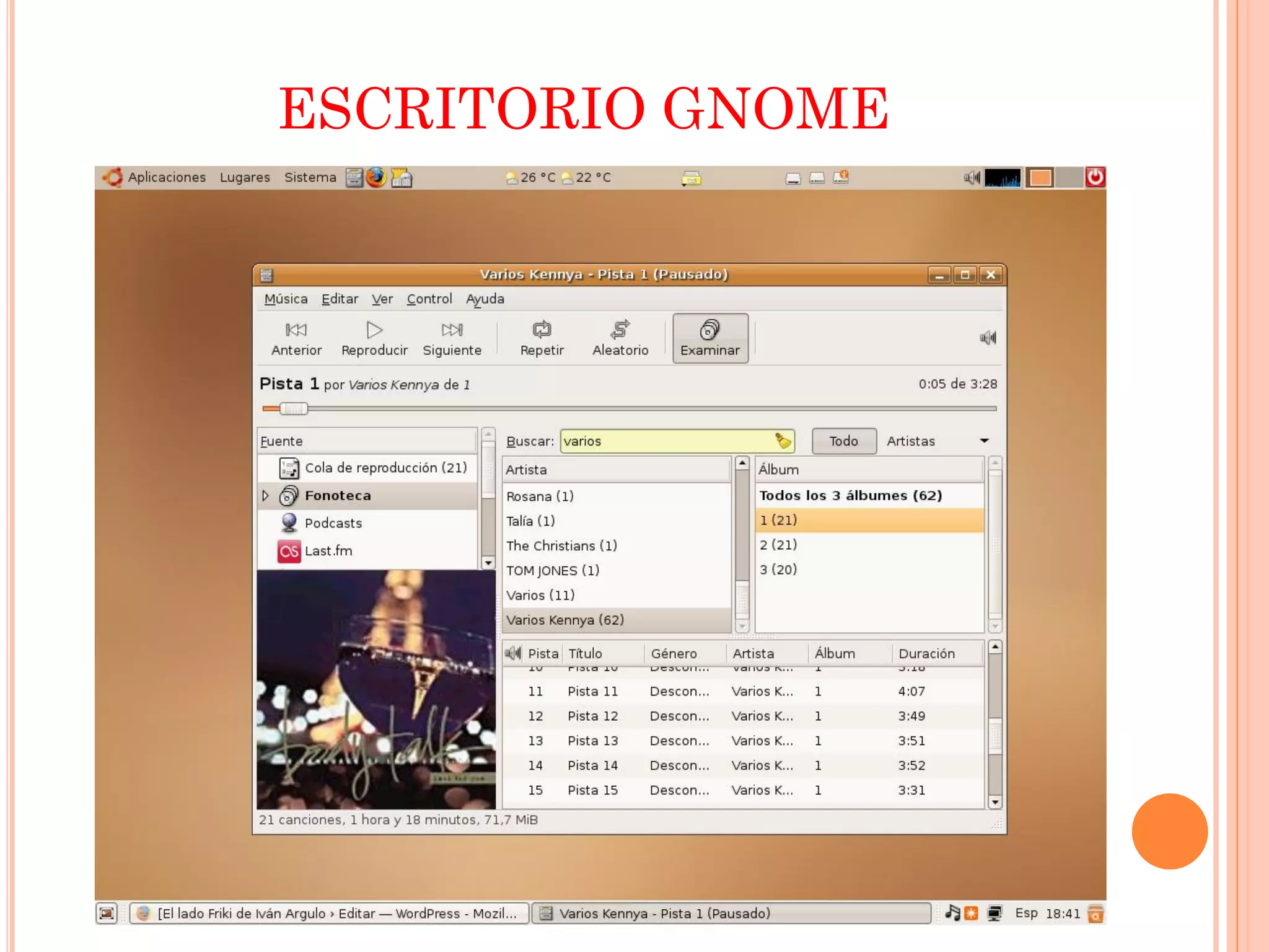 ESCRITORIO GNOME
 