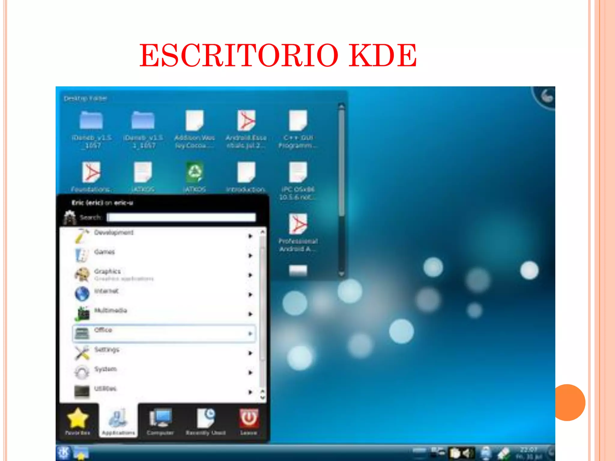 ESCRITORIO KDE
 